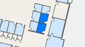 
							Planritning för Flexiwork Hovet, 2 privata rum, 18 m²