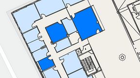 Planritning för United Spaces Waterfront Klarabergsviadukten, 3 privata rum, 61 m²