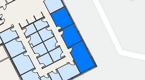 
							Planritning för Spaces Hyllie Vista, 3 privata rum, 64 m²