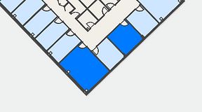 
							Planritning för FirstOffice Kanalvägen 17, 2 privata rum, 38 m²