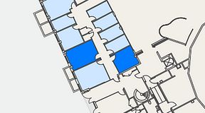 
							Planritning för Genetor K6, 2 privata rum, 31 m²