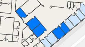 
							Planritning för Spaces Helsingborg Väla, 5 privata rum, 68 m²
