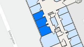 
							Planritning för Regus Helsingborg Södergatan, 3 privata rum, 35 m²