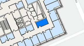 Planritning för Spaces Lindholmen, 1 privata rum, 9 m²