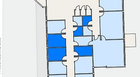 
							Planritning för Helio Frösundavik, 5 privata rum, 38 m²