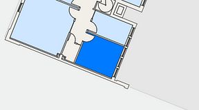 
							Planritning för C/O Tyresö, 1 privata rum, 14 m²