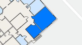 Planritning för Easy Office Kungsängen, 2 privata rum, 42 m²