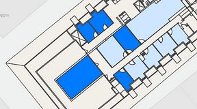 
							Planritning för Spaces Gamla Stan, 5 privata rum, 83 m²