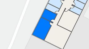 
							Planritning för Quick Office Älvsjö, 2 privata rum, 40 m²
