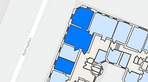 Planritning för Nybrogatan Business Center Nybrogatan 34, 2 privata rum, 90 m²