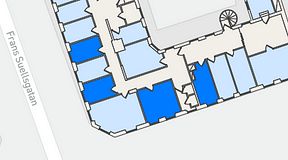 
							Planritning för Regus Adelgatan 21, 4 privata rum, 43 m²