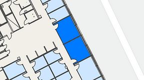 
							Planritning för Spaces Hyllie Vista, 2 privata rum, 36 m²