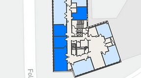 
							Planritning för Flexiwork Kollektivet, 4 privata rum, 89 m²