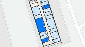 
							Planritning för FASTOFFICE Linta Gårdsväg, 3 privata rum, 50 m²