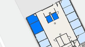 
							Planritning för Convendum Västra Järnvägsgatan 3, 4 privata rum, 35 m²