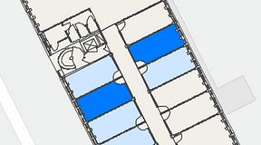 
							Planritning för Convendum Vegagatan 14, 2 privata rum, 38 m²