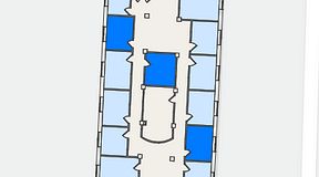 
							Planritning för Regus Triangeln Station, 3 privata rum, 35 m²