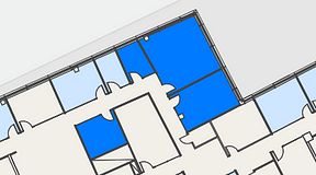 
							Planritning för Spaces Hyllie Vista, 4 privata rum, 83 m²