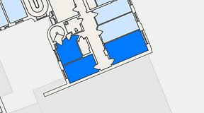 Planritning för Genetor Elverket, 3 privata rum, 43 m²