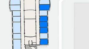 
							Planritning för FASTOFFICE Johanneslundsvägen 2, 5 privata rum, 60 m²