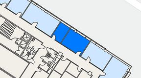 Planritning för CoW Arenastaden, 2 privata rum, 28 m²