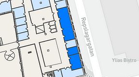 
							Planritning för THE WORKS Medborgarplatsen, 3 privata rum, 82 m²