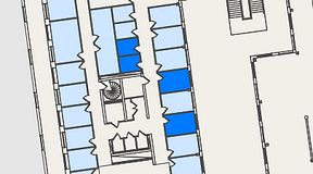
							Planritning för Spaces Nordenskiöldsgatan, 4 privata rum, 28 m²