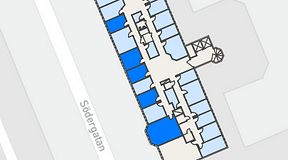 
							Planritning för Regus Helsingborg Södergatan, 5 privata rum, 83 m²