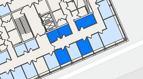 
							Planritning för Spaces Lindholmen, 5 privata rum, 37 m²