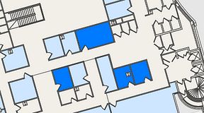 
							Planritning för United Spaces Östra Hamngatan, 4 privata rum, 43 m²