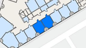 
							Planritning för Växthuset Fredriksbergsgatan, 2 privata rum, 30 m²