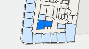 Planritning för United Spaces Nordenskiöldsgatan 24, 2 privata rum, 18 m²