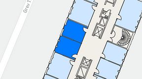 
							Planritning för Helio GT30, 2 privata rum, 30 m²