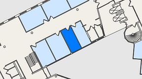 Planritning för Convendum Spårvagnshallarna, 1 privata rum, 13 m²