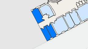
							Planritning för Convendum Spårvagnshallarna, 3 privata rum, 40 m²