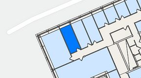 Planritning för Spaces Lindholmen, 1 privata rum, 14 m²
