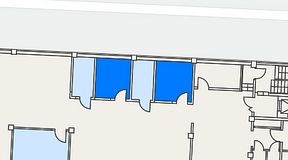 
							Planritning för Landskapet Kvarnholmen, 2 privata rum, 40 m²