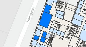 
							Planritning för Regus Östermalmstorg, 5 privata rum, 104 m²