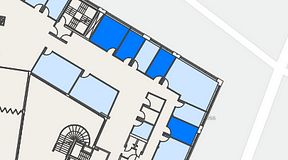 
							Planritning för Spaces Göteborg Gamlestan, 4 privata rum, 46 m²