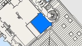 
							Planritning för Banken Coworking, 1 privata rum, 31 m²