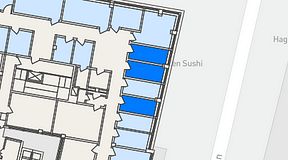 
							Planritning för Arkipelagen Järntorget, 3 privata rum, 27 m²