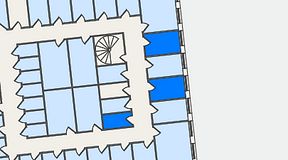 
							Planritning för QuickOffice Kista, 3 privata rum, 23 m²