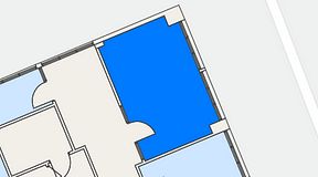
							Planritning för FASTOFFICE Södertälje, 1 privata rum, 23 m²