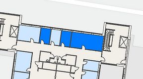 
							Planritning för Regus Skövde Science Park, 3 privata rum, 42 m²