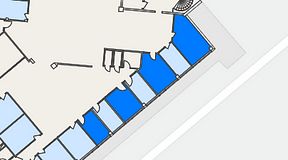 
							Planritning för Spaces Helsingborg Väla, 4 privata rum, 62 m²
