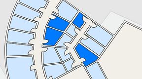 Planritning för Quick Office Bromma Blocks, 4 privata rum, 35 m²