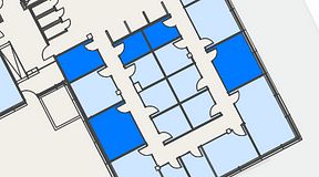 
							Planritning för Spaces Hyllie Vista, 5 privata rum, 62 m²