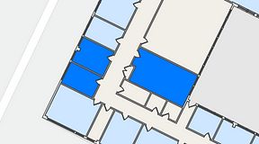 
							Planritning för Quick Office Älvsjö, 3 privata rum, 46 m²