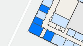 
							Planritning för Quick Office Älvsjö, 4 privata rum, 63 m²