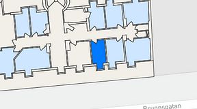 
							Planritning för Society Works, 1 privata rum, 10 m²